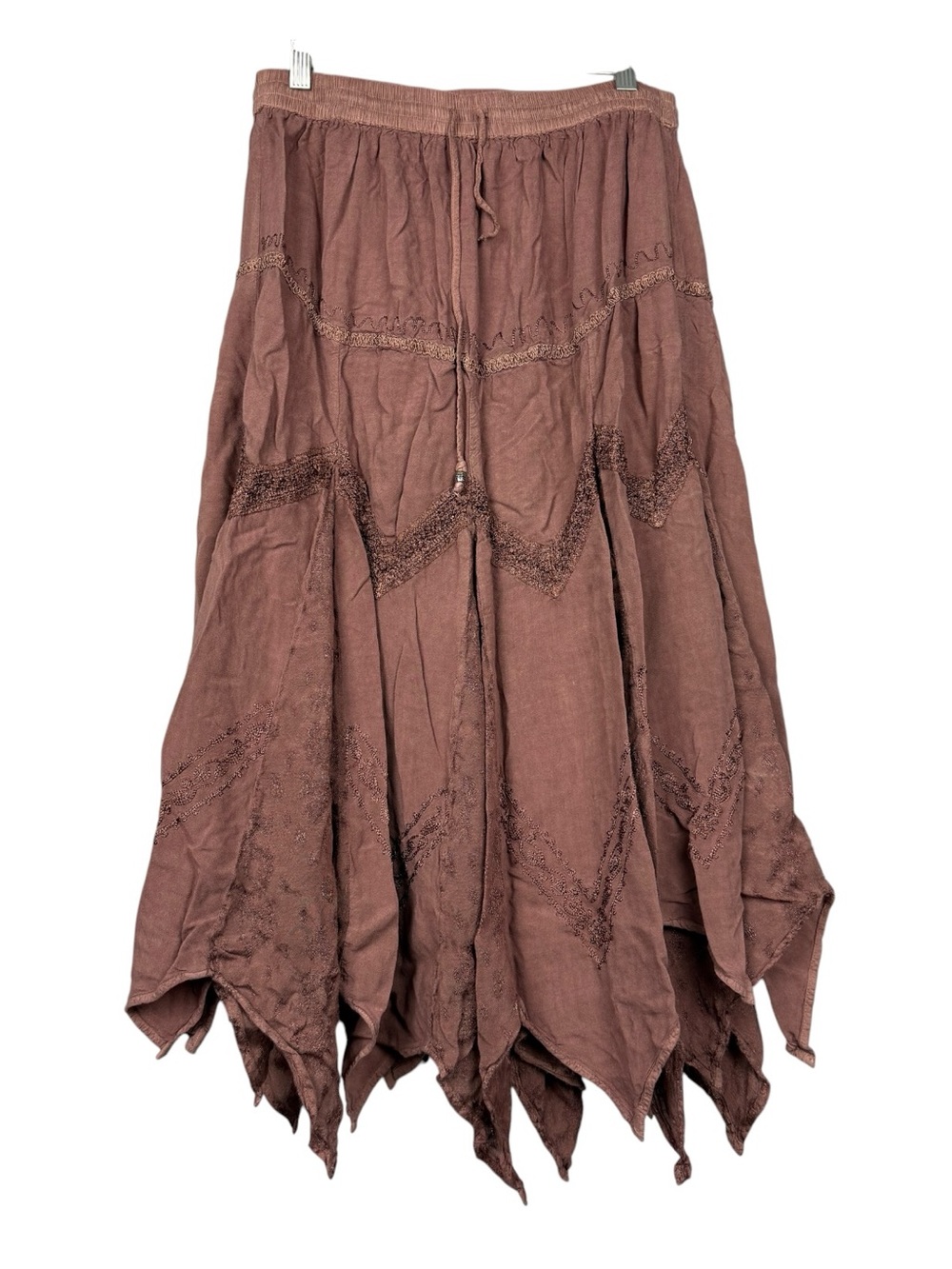 Earthbound Asymmetrical Handkerchief Hem Boho Skirt